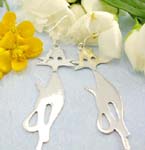 Gift jewelry plain sterling silver earring wholesale to public