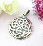 Sterling silver pendant with flower celtic knot pattern