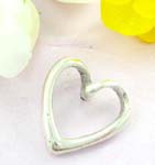 925 Sterling silver pendant with cut-out thick heart shape