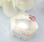 Pyramid shape sterling silver pill box dotted pattern design