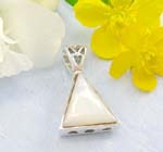 Sterling silver pendant with triangle and seashell
