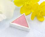 Sterling silver pendant with triangle with pinky mother of seashell