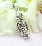 Sterling silver pendant with moveable santa clauz
