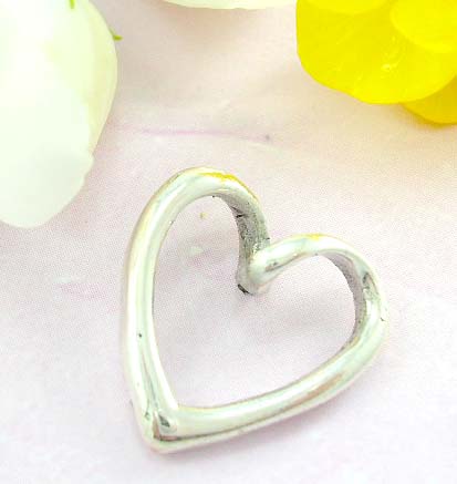 Shopping collectable pendant 925 Sterling silver pendant with cut-out thick heart shape    